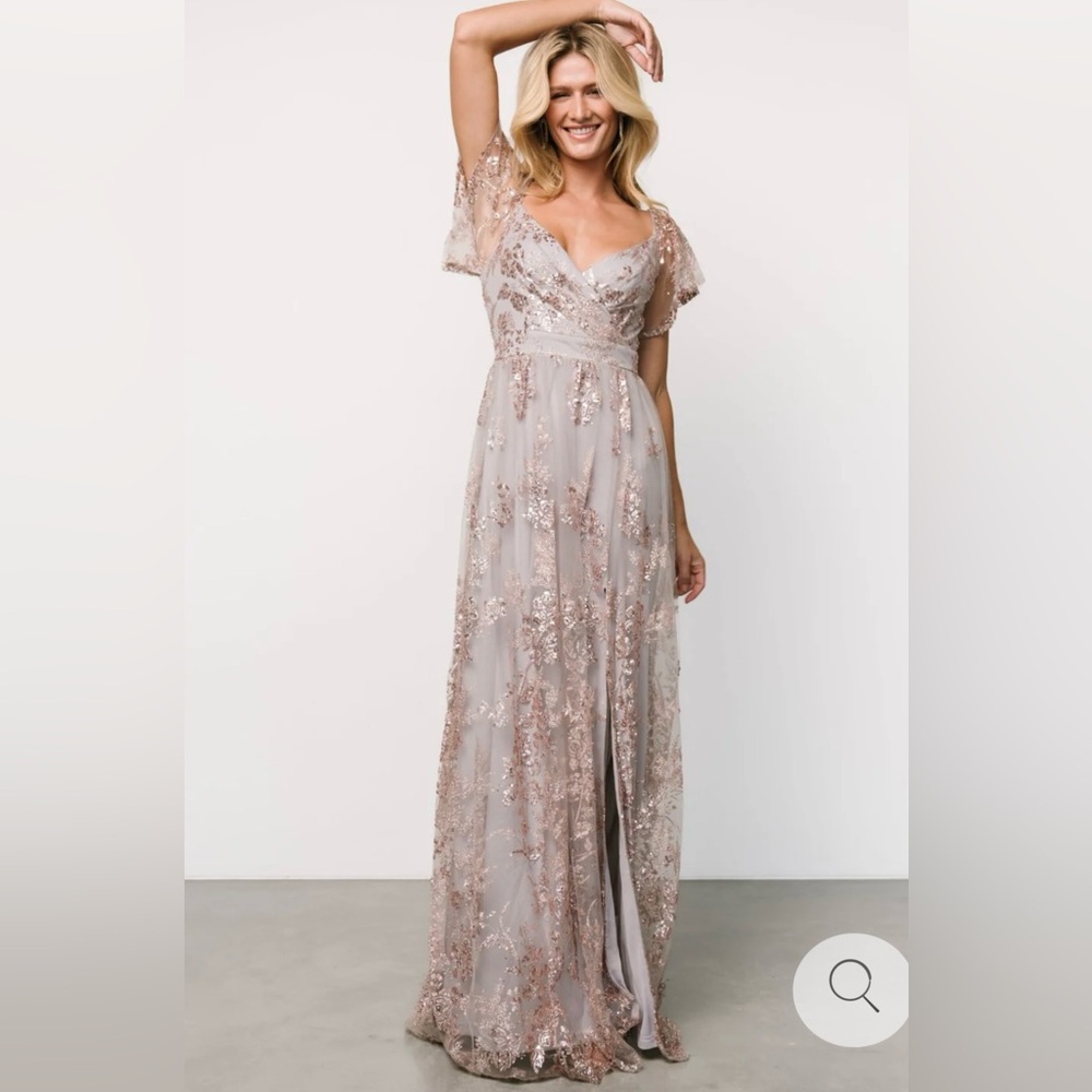 Baltic Born Corinne Shimmer Maxi Gown Lavender NWT XL